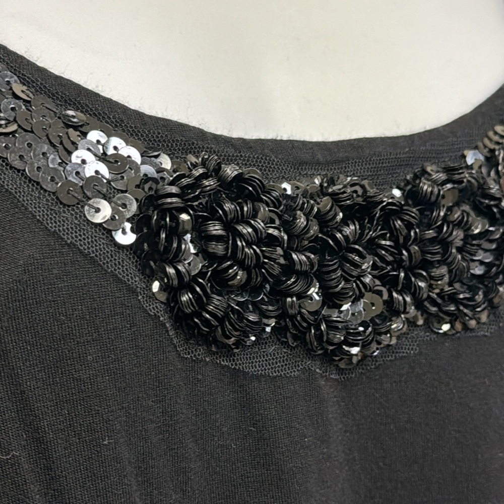 Plus Size Talbots Black Top With Sequins Detail - image 2